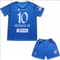 Al-Hilal Neymar Jr #10 Heimtrikotsatz Kinder 2023-24 Kurzarm (+ Kurze Hosen)